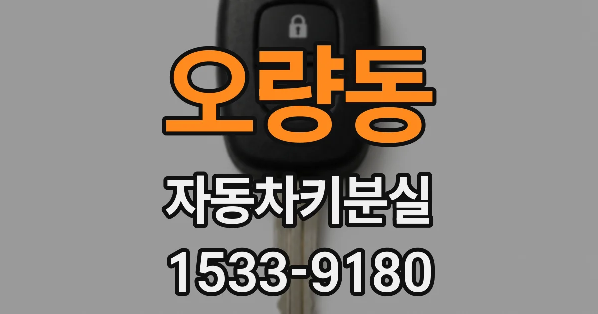 오량동 자동차키분실