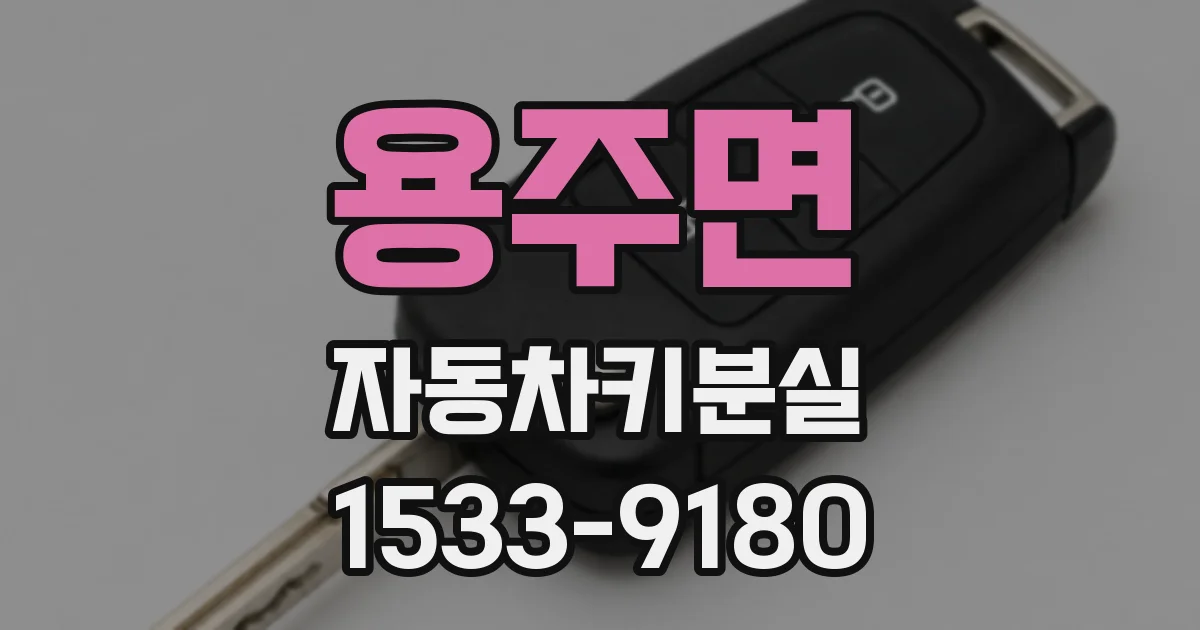용주면 자동차키분실