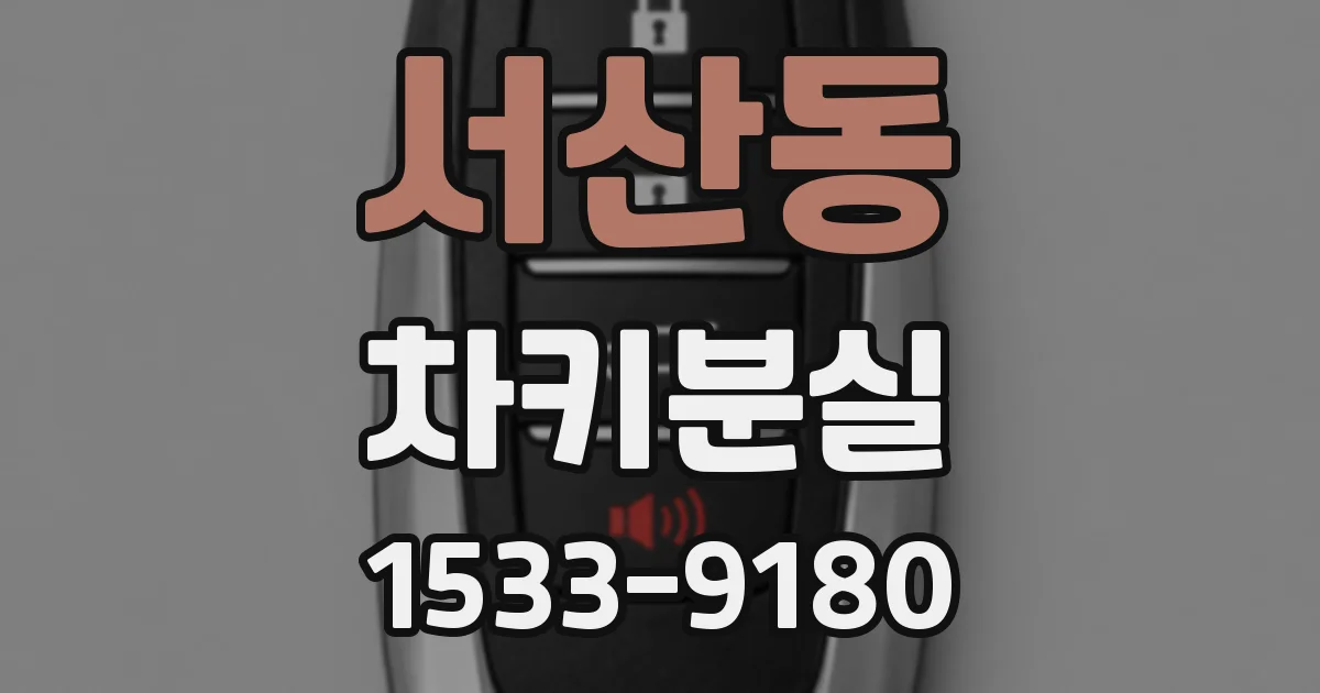 서산동 차키분실
