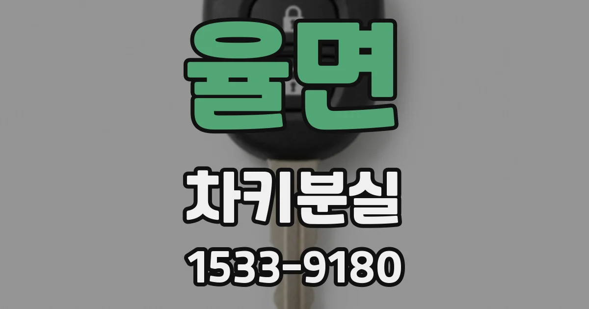 율면 차키분실