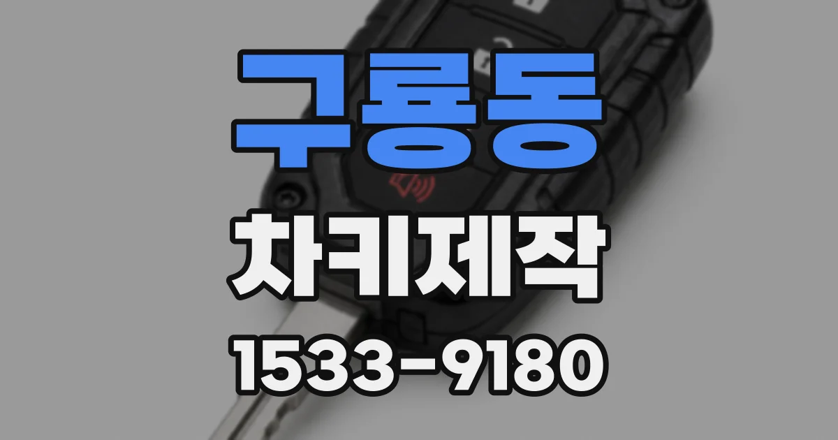 구룡동 차키제작
