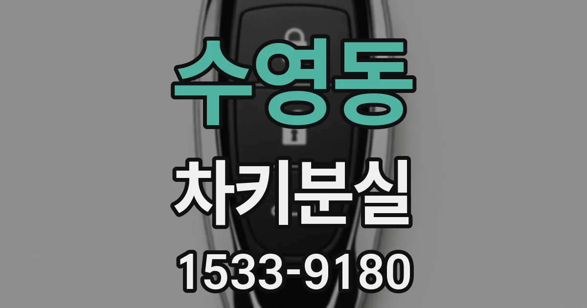 수영동 차키분실