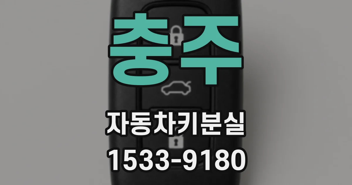충주 자동차키분실