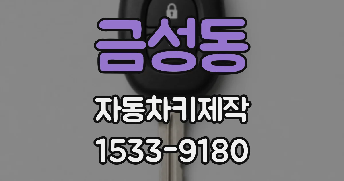 금성동 자동차키제작