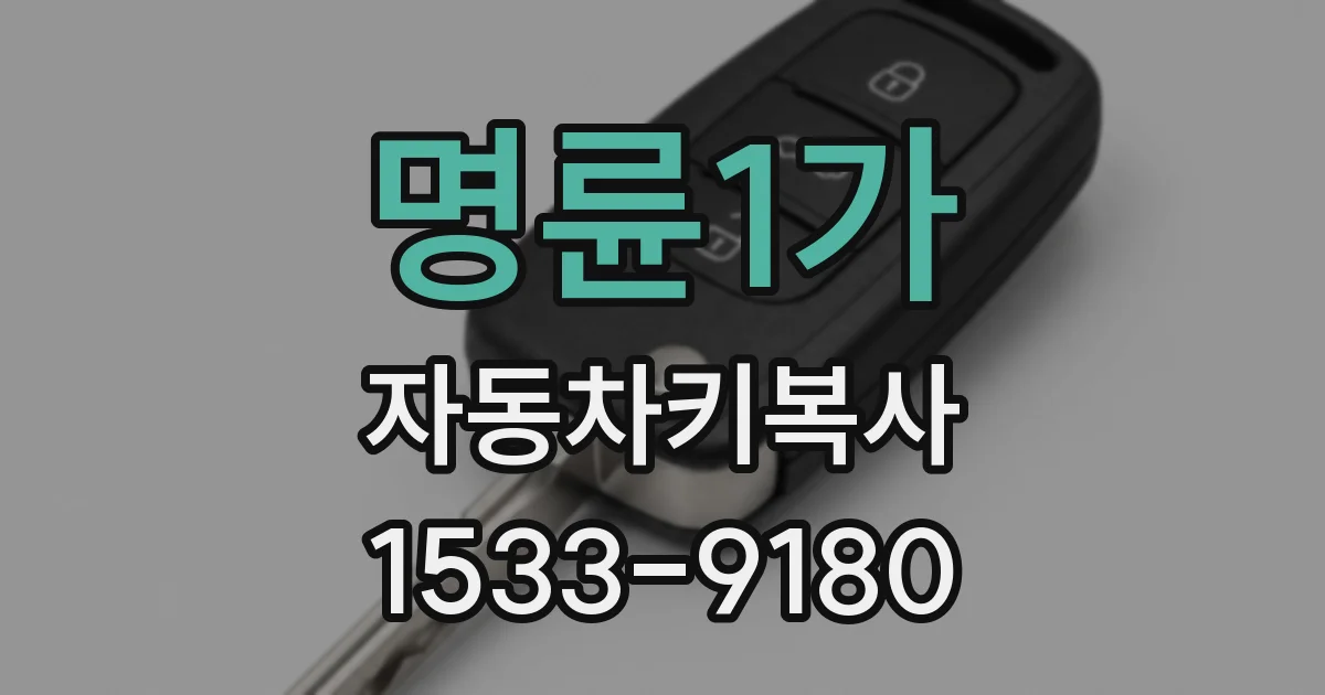 명륜1가 자동차키복사