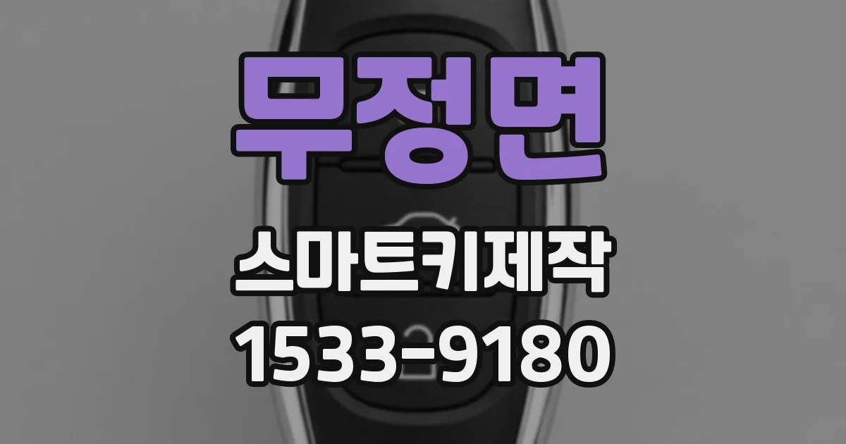 무정면 스마트키제작