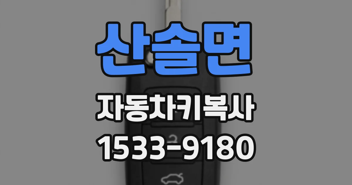 산솔면 자동차키복사