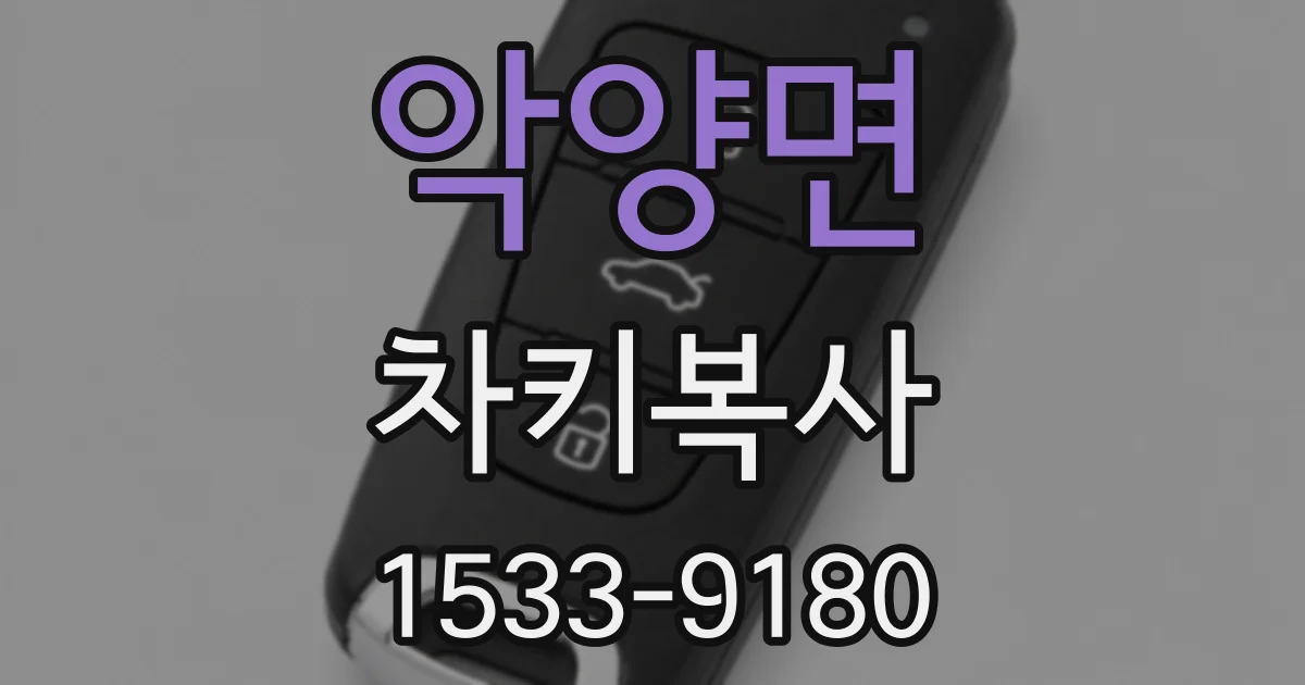 악양면 차키복사