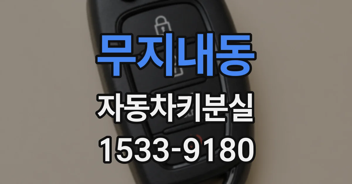 무지내동 자동차키분실