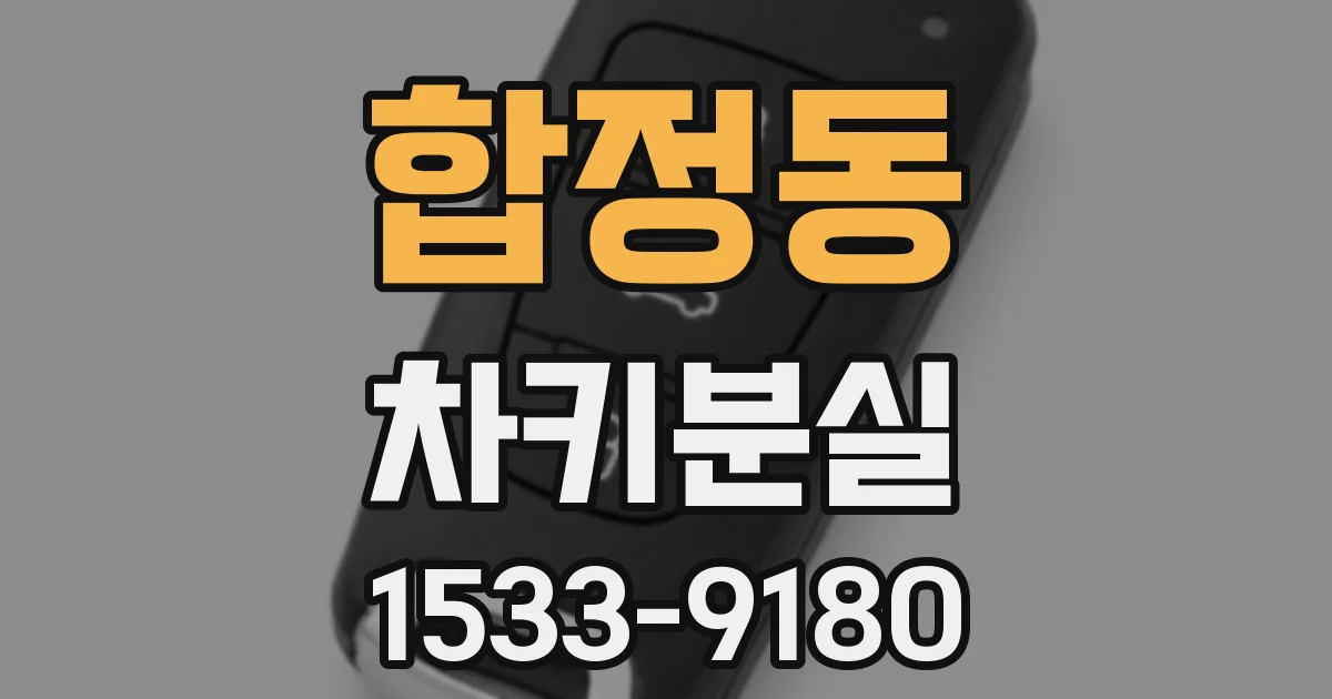 합정동 차키분실