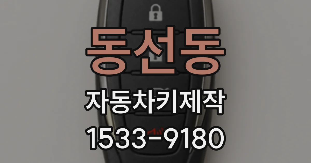 동선동 자동차키제작