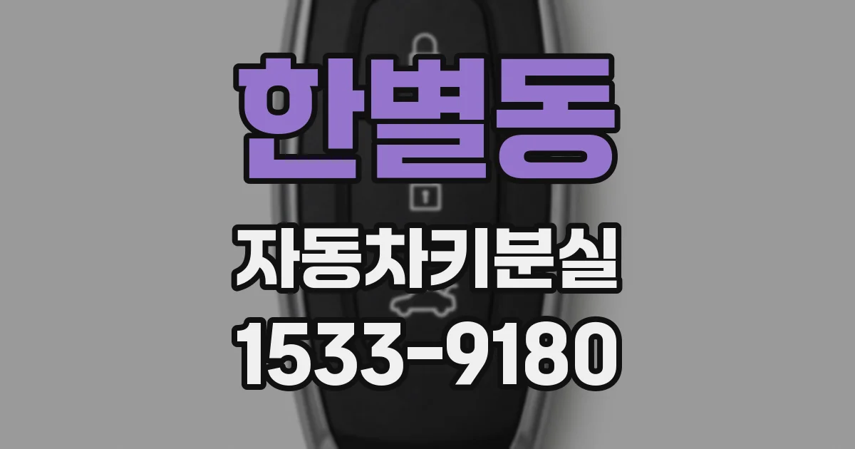 한별동 자동차키분실