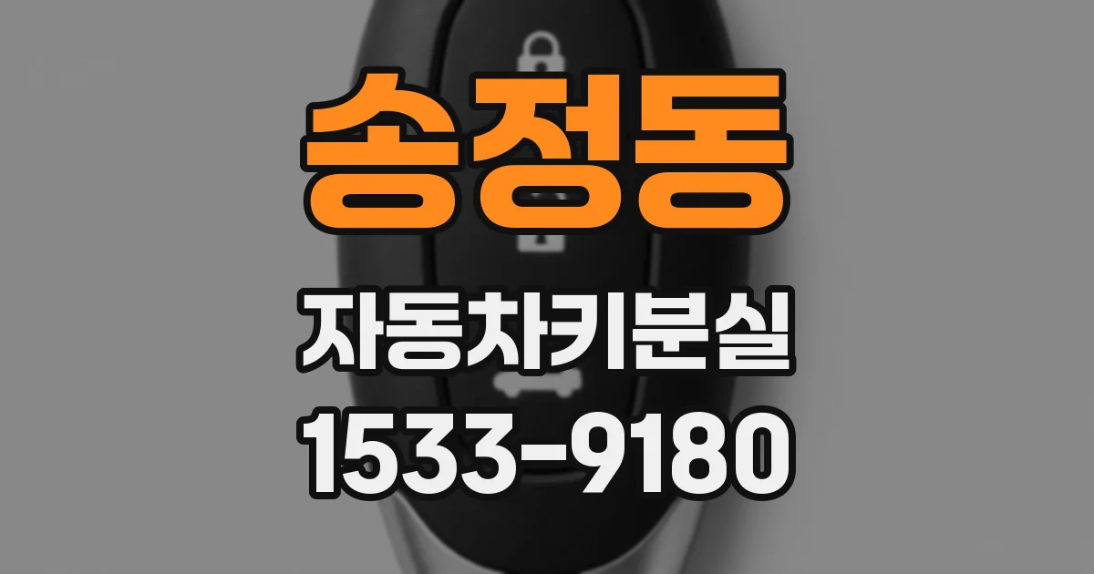 송정동 자동차키분실