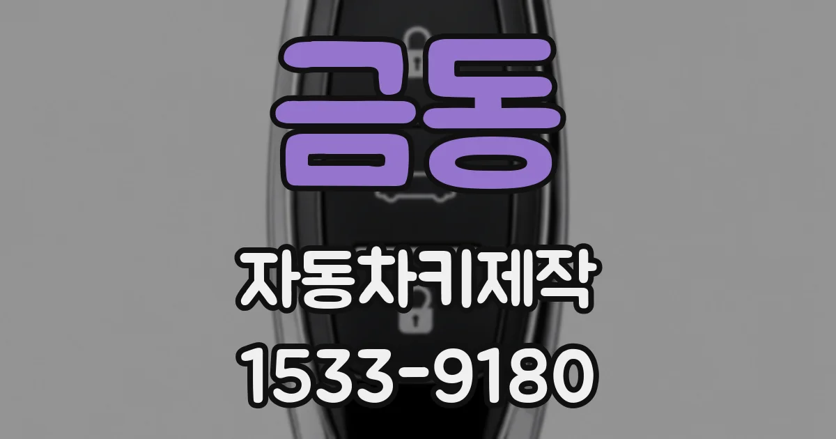 금동 자동차키제작