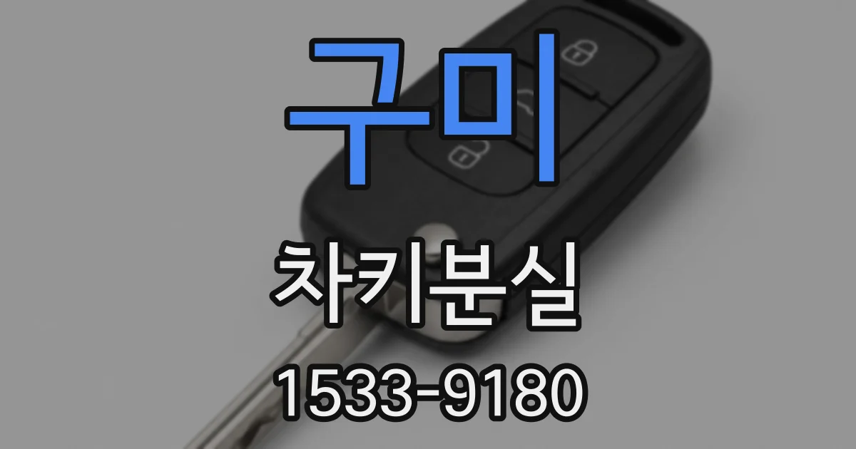 구미 차키분실
