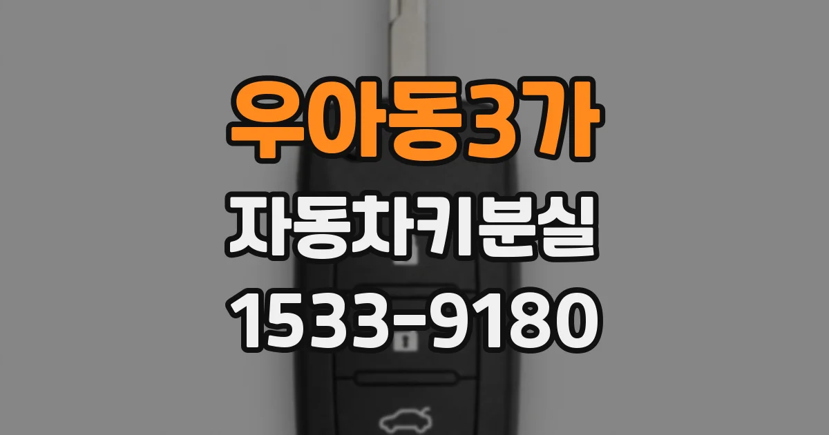 우아동3가 자동차키분실