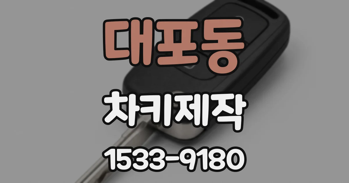 대포동 차키제작