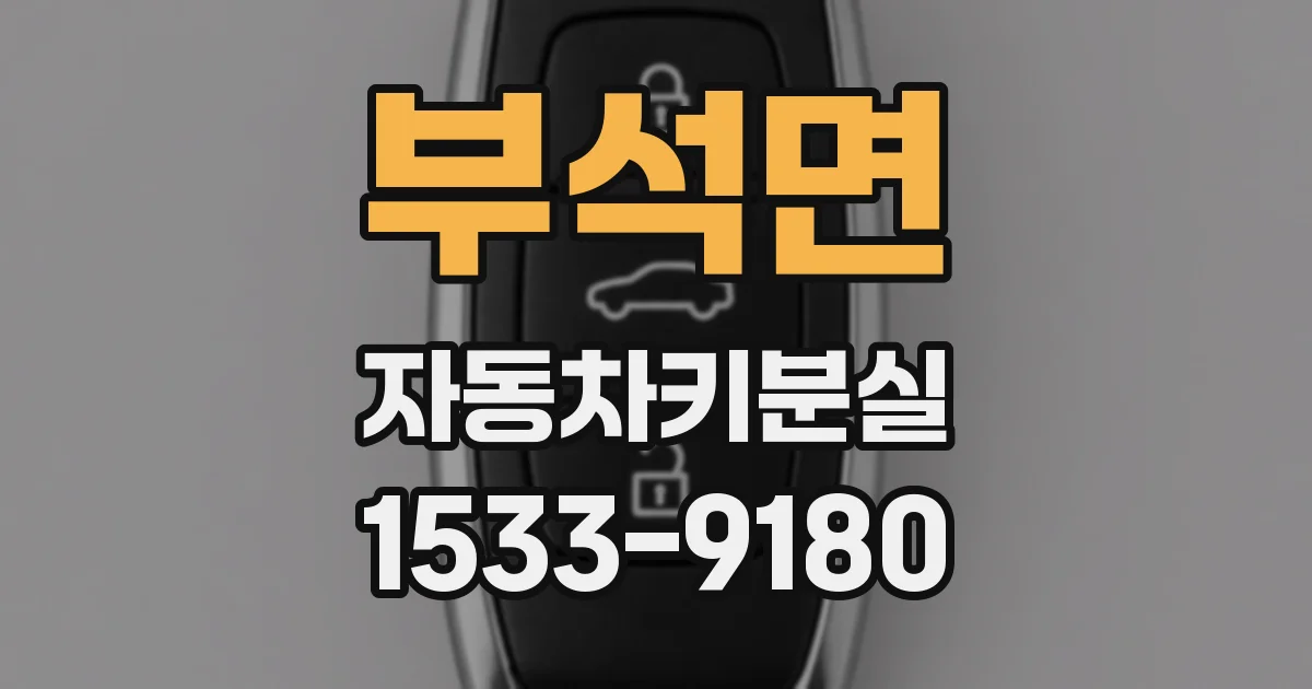 부석면 자동차키분실