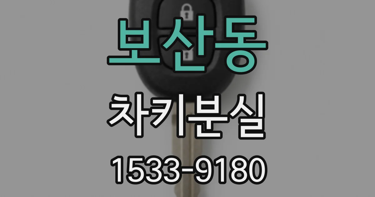 보산동 차키분실