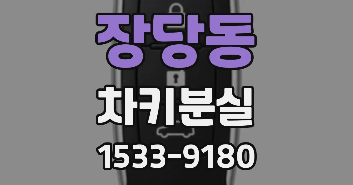 장당동 차키분실