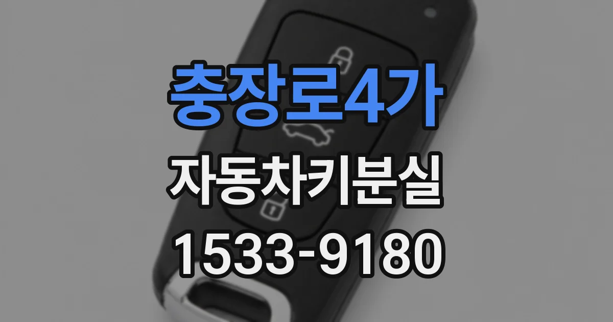 충장로4가 자동차키분실