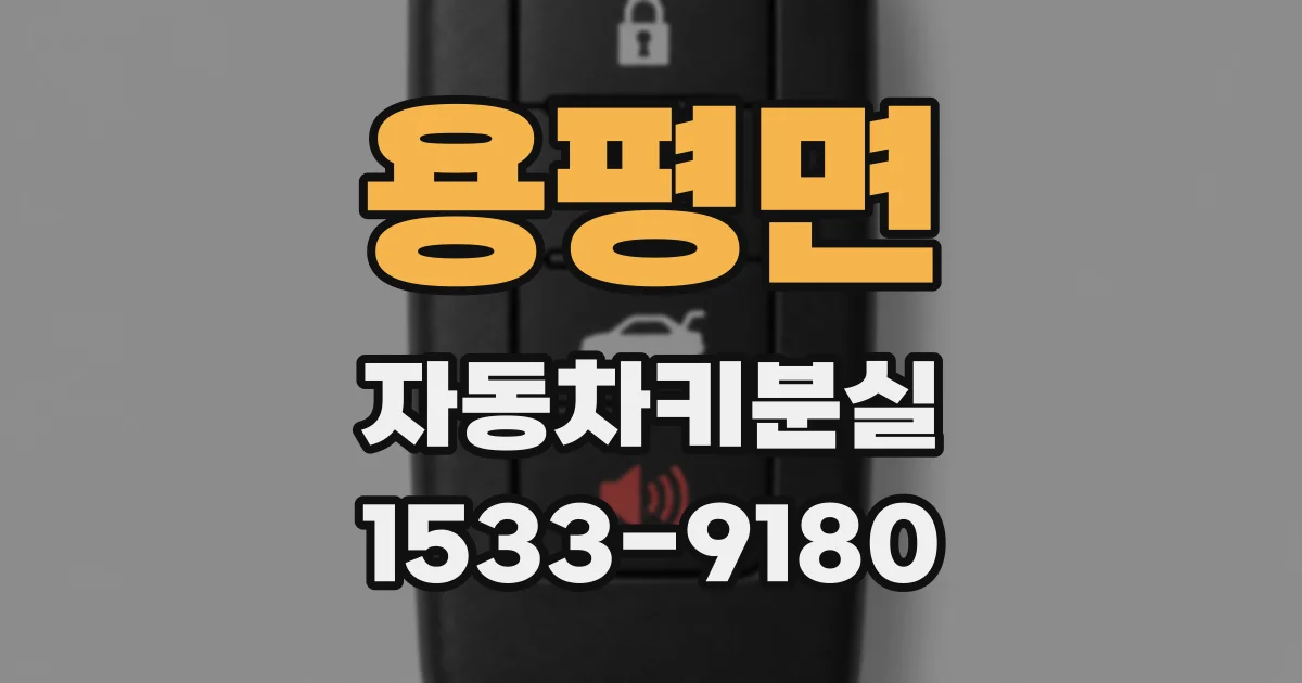 용평면 자동차키분실