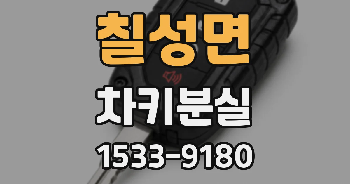 칠성면 차키분실