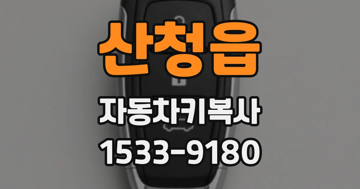 산청읍 자동차키복사
