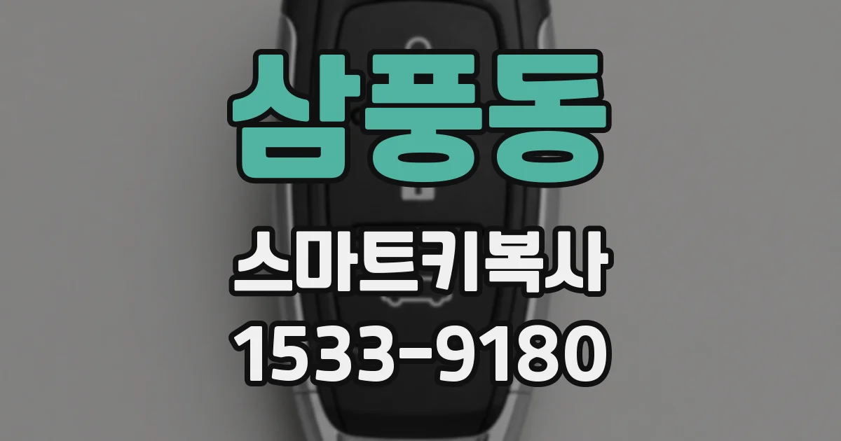 삼풍동 스마트키복사