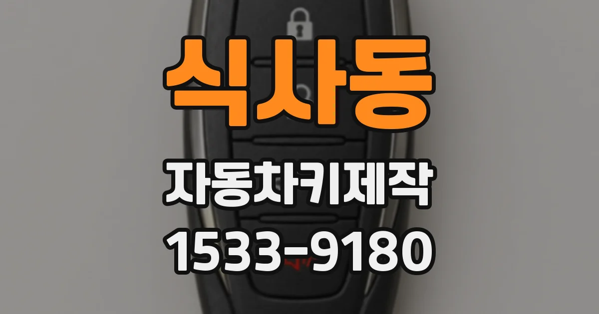 식사동 자동차키제작
