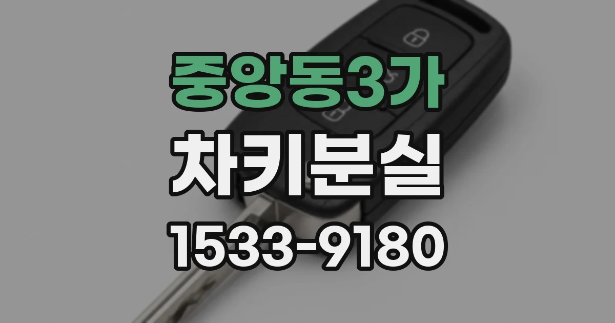 중앙동3가 차키분실