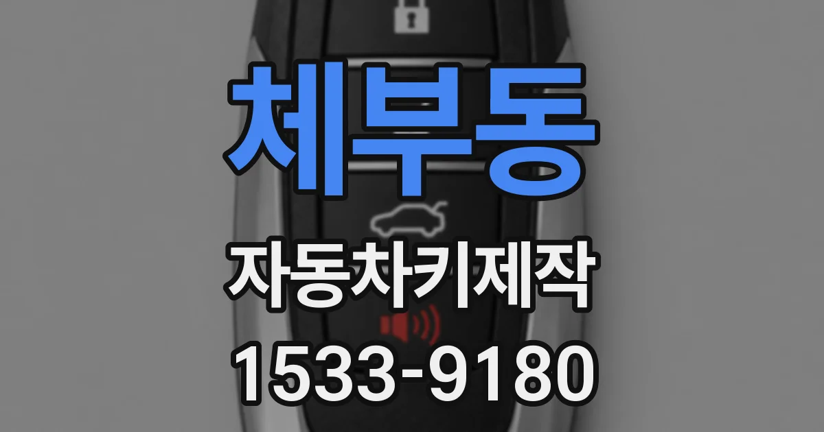 체부동 자동차키제작