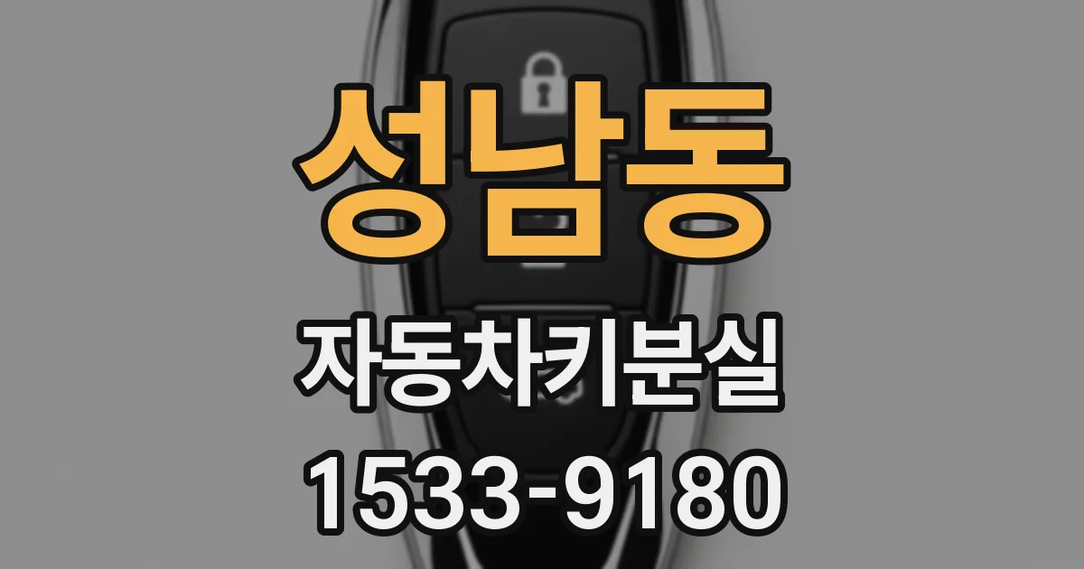 성남동 자동차키분실
