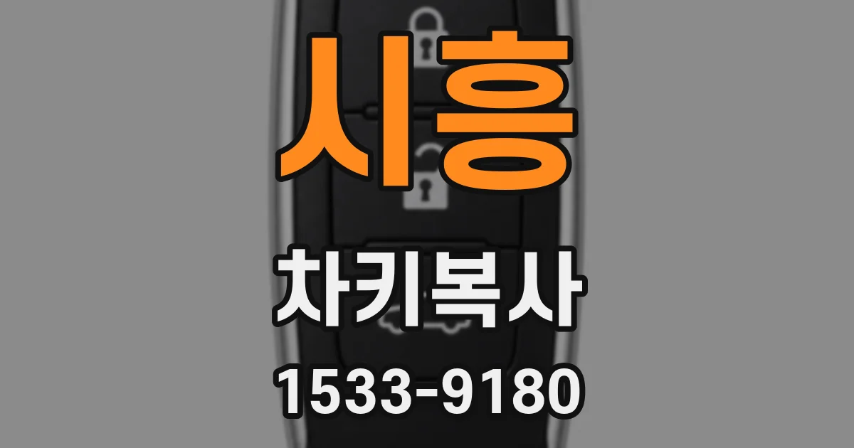 시흥 차키복사