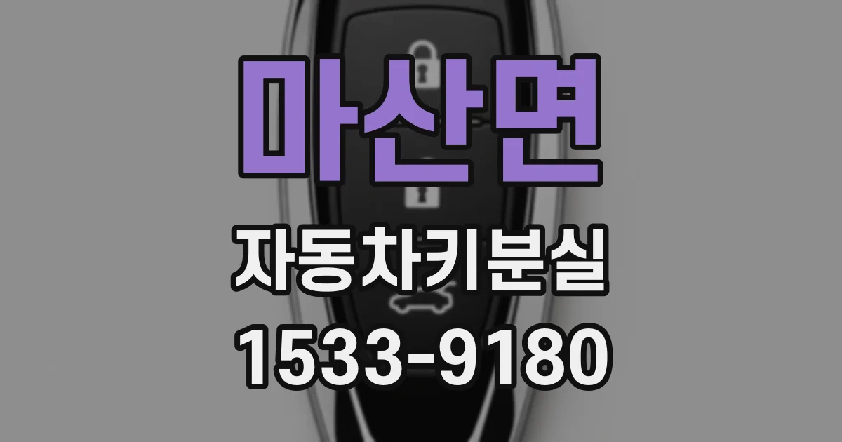 마산면 자동차키분실