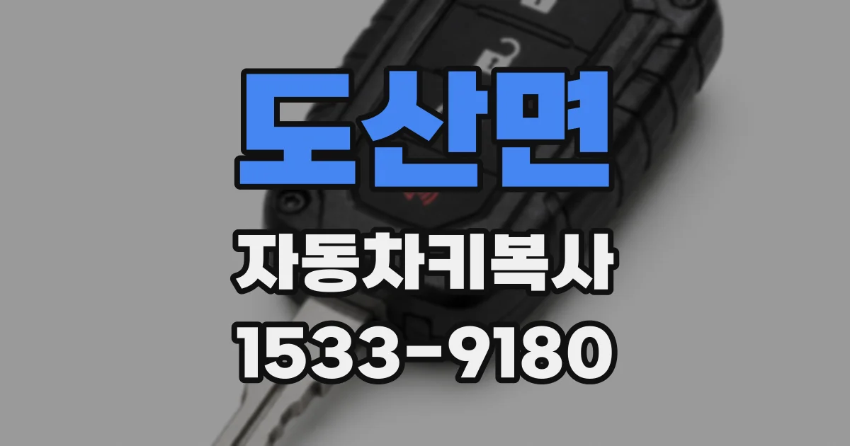 도산면 자동차키복사