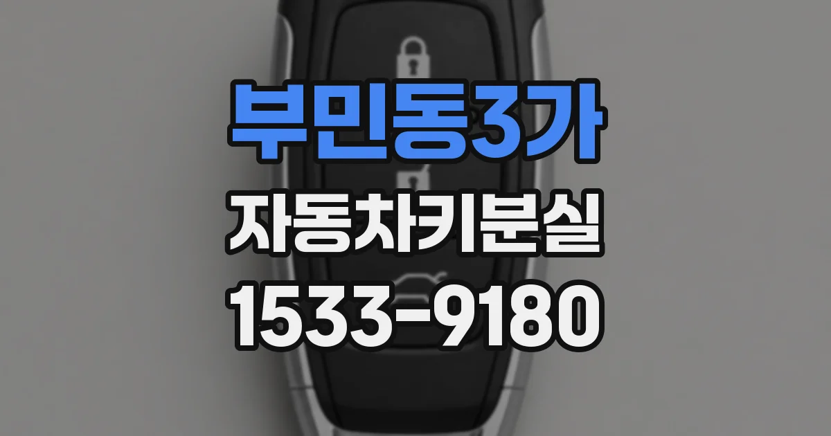 부민동3가 자동차키분실