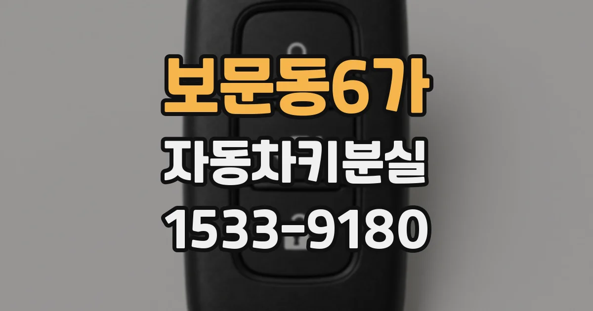 보문동6가 자동차키분실