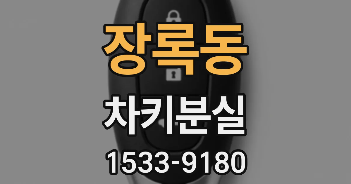 장록동 차키분실