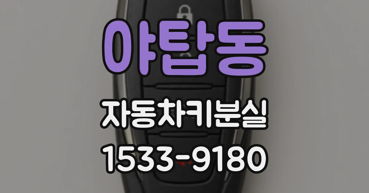 야탑동 자동차키분실