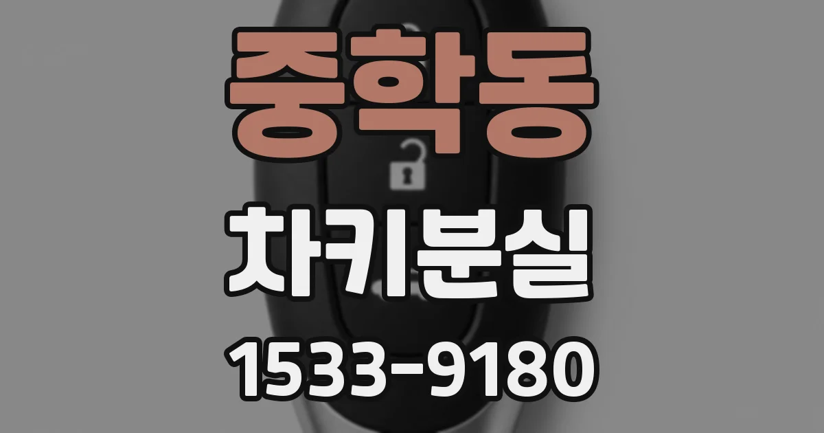 중학동 차키분실