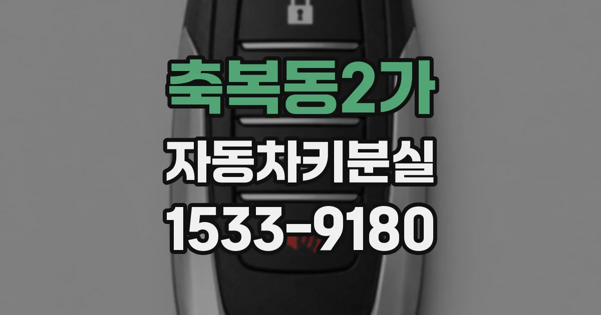 축복동2가 자동차키분실