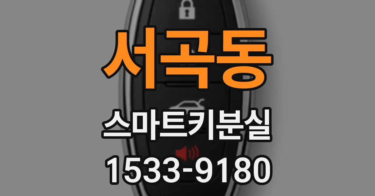 서곡동 스마트키분실