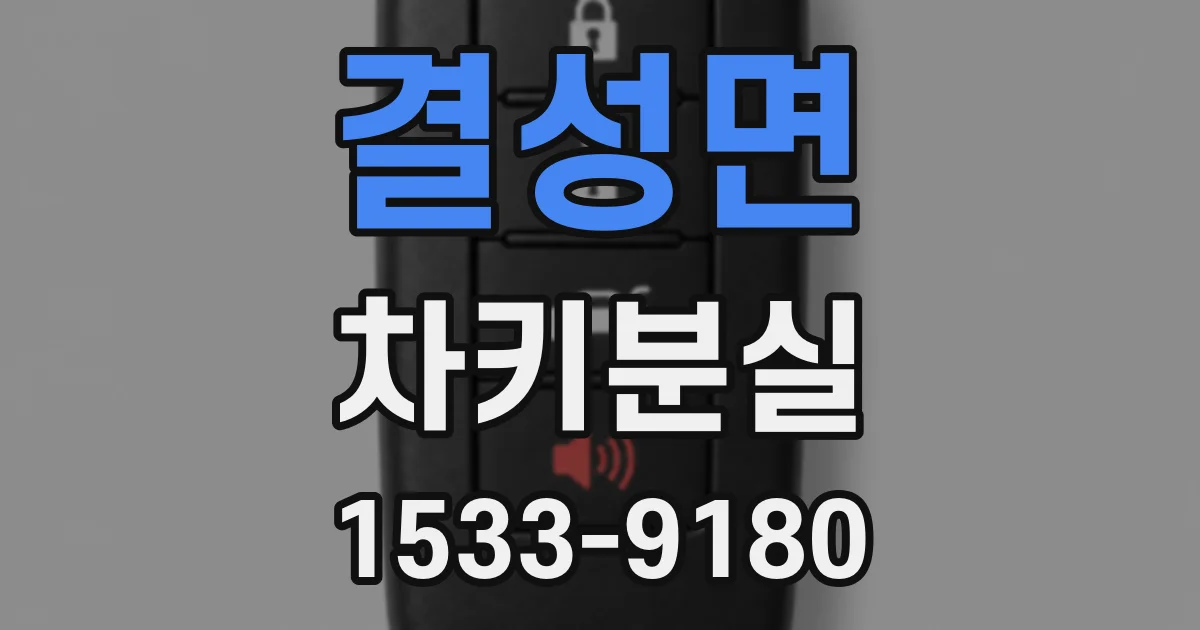 결성면 차키분실