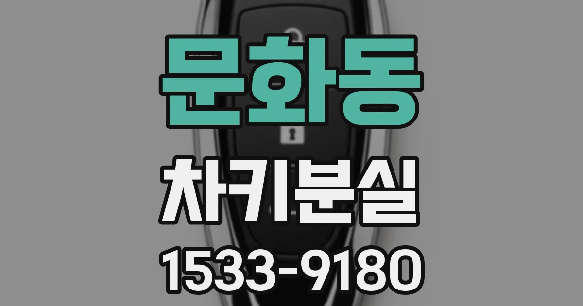 문화동 차키분실