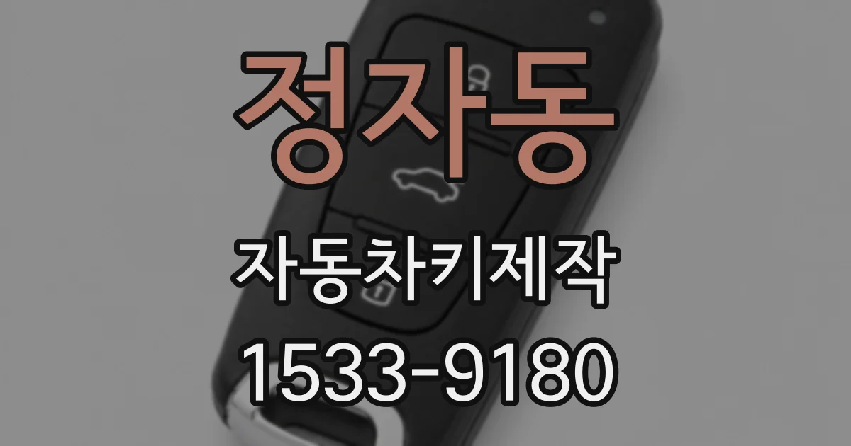 정자동 자동차키제작