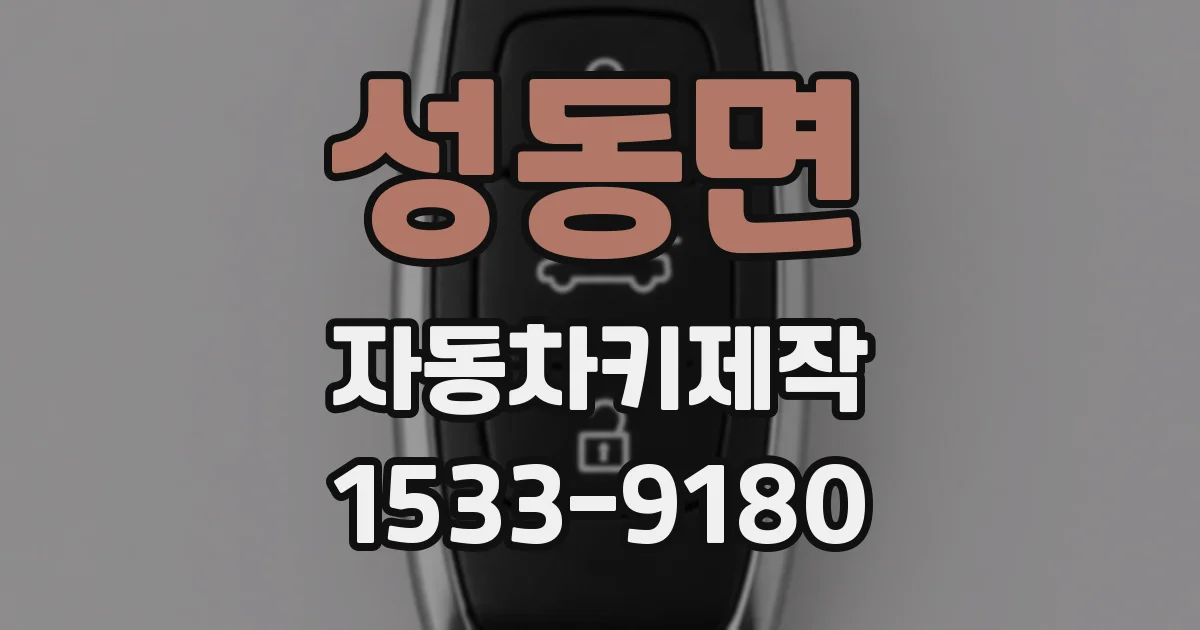 성동면 자동차키제작