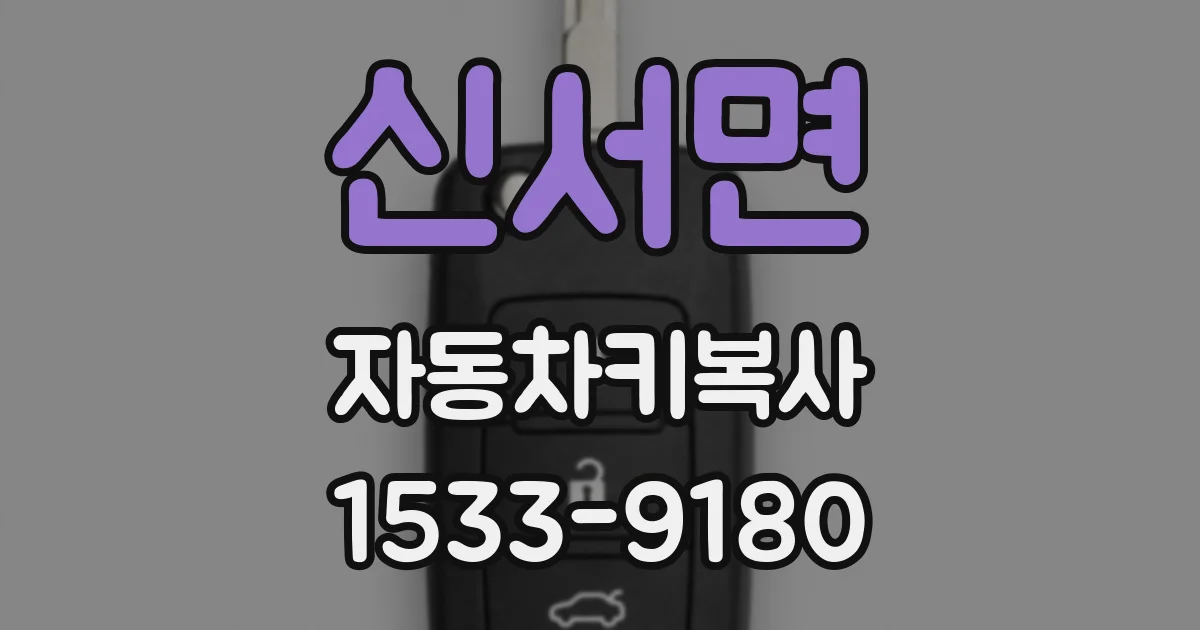 신서면 자동차키복사