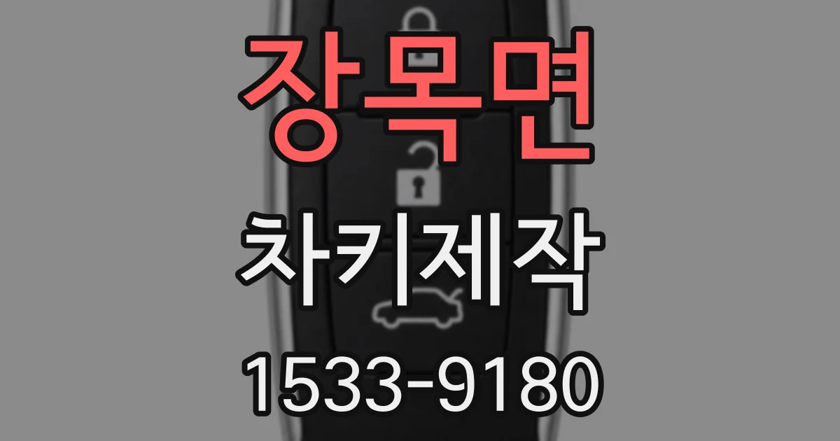 장목면 차키제작