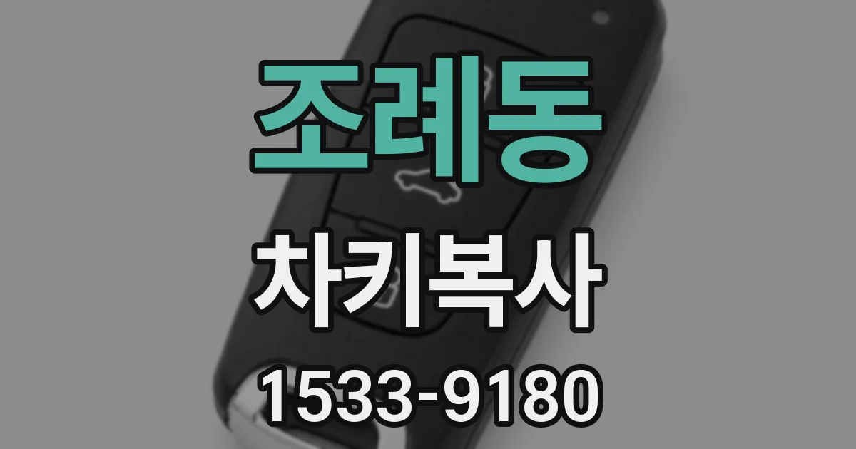 조례동 차키복사